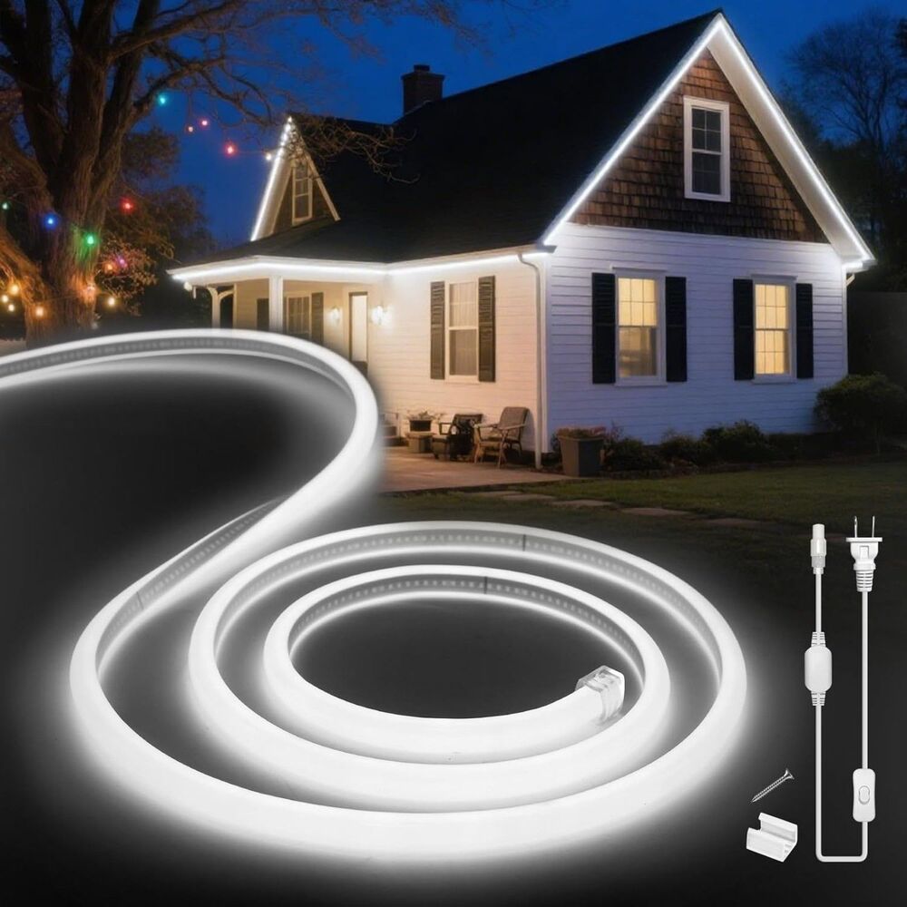 NIB VOEWT Daylight White LED Neon Rope Lights | 16.4 Ft